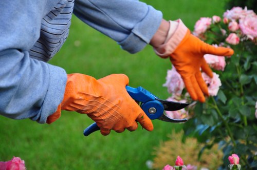 Outdoor gardening safety equipment used by Highams Park gardeners