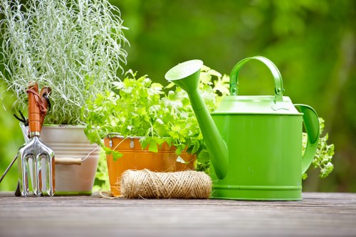 Professional gardening team closing a complaint case